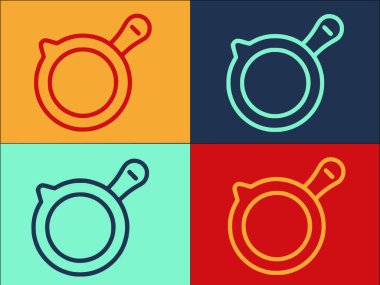 Yemek Tavası Kızartma Tavası Şablonu, Tava, Tava, Yemek Pişirme Simgesi