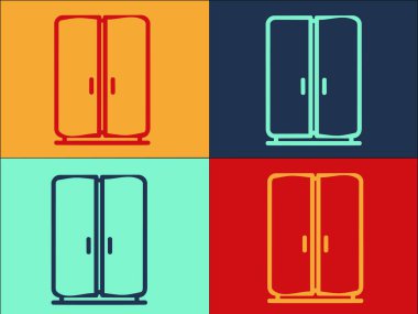 Dondurucu Logo Şablonu, Soğuk, Buzdolabı, Dondurucu Basit Düz Simgesi