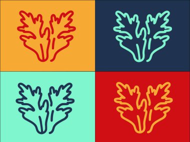 Taze Arugula Logo Şablonu, Sağlıklı, taze, gıdanın Basit Düz Simgesi