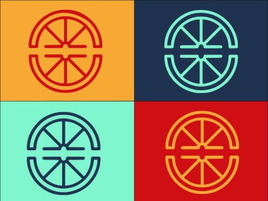 Taze Limon Logo Şablonu, Turunçgillerin Basit Düz Simgesi, Taze, Meyve