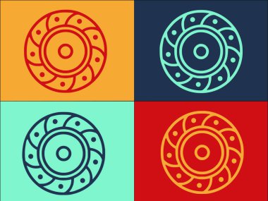 Sürtünme Debriyajı Logo Şablonu, Sürtünmenin Basit Düz Simgesi, Otomobil, Otomotiv