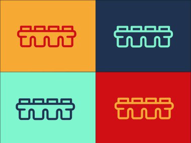 Buz Tepsisi Logo Şablonu, Buz, Küp ve Suyun Basit Düz Simgesi
