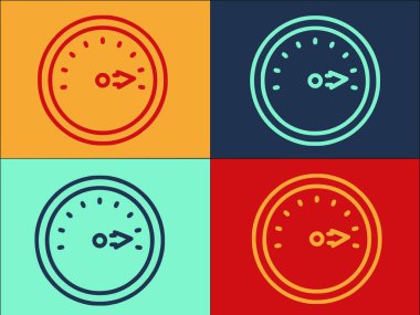 Tam hız göstergesi logo şablonu, hız göstergesi, simge, hız