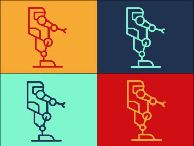 Game Robot Logo Şablonu, Oyunun Basit Düz Simgesi, Robot, Teknoloji