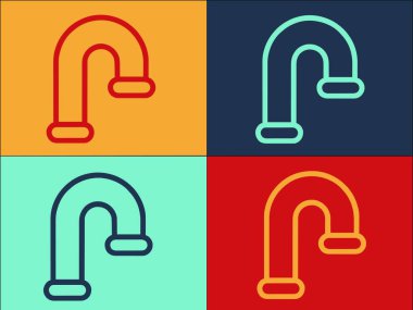 Gaz Borusu Logo Şablonu, Sanayinin Basit Düz Simgesi, Endüstri, Boru