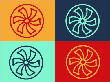 Dişli Buzdolabı Logo Şablonu, Basit Düz Buzdolabı Simgesi, vektör, simge