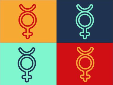 Cinsiyet Kimliği Hetero Logo Şablonu, Sembolün Basit Düz Simgesi, gurur, tasarım