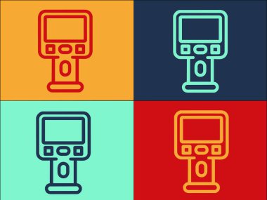 Jeodetik Termal Görüntüleyici Logo Şablonu, vektör, jeodezik ve teknolojinin Basit Düz Simgesi