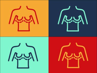 Kız Göğüs Düzeltme Logosu Şablonu, Kadın, vücut, Kız Simgesi
