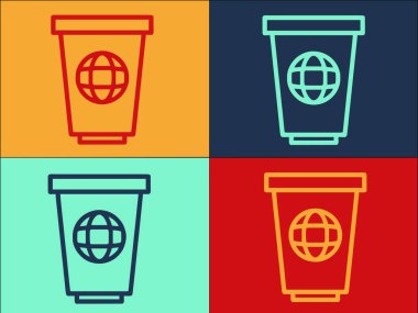 Küresel Eko Plastik Logo Şablonu, Basit Düz Ekoloji Simgesi, ekoloji, çevre