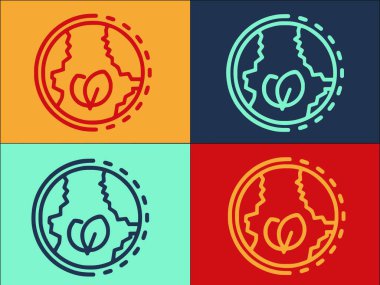 Küresel Eko Logo Şablonu, Ekonominin Basit Düz Simgesi, Küresel, Çevre