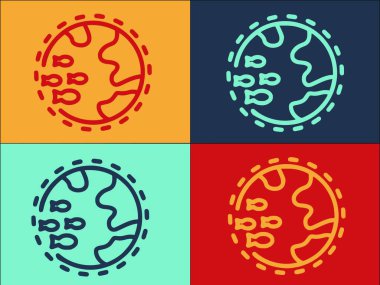 Küresel Balık Çiftliği Logo Şablonu, Basit Düz Balık Simgesi, Çiftlik, Endüstri