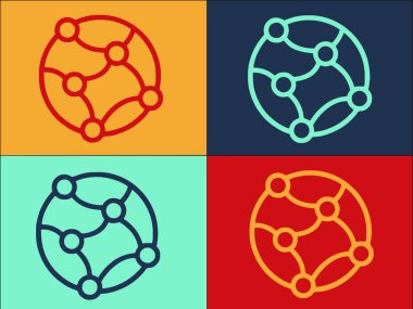 Global Internet Ağ Logo Şablonu, Ağ, İnternet, Teknoloji Basit Düz Simgesi