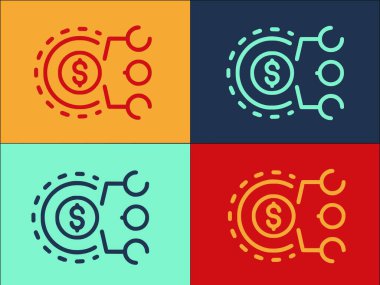 Küresel Yeniden Yapılanma Finans Şablonu, Basit Düz İşletme Simgesi, Finans, Yeniden Yapılandırma