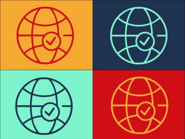 Global Review Logo Şablonu, Küresel Düzey Simgesi, İnceleme, İş