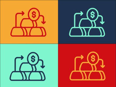 Gold Bank Reserves Exchange Logo Şablonu, Basit bir iş ikonu, banka, döviz kuru