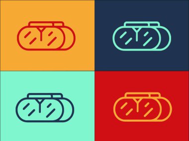 Google Karton Logo Şablonu, Karton, Sanal, Gözlük Basit Düz Simgesi