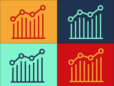 Grafik Çizelgesi Karşılaştırma Şablonu, Karşılaştırma, Grafik, Rapor Basit Düz Simgesi