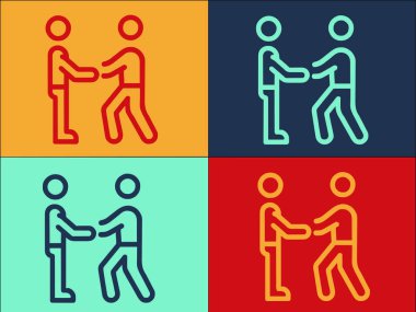 Greko Roma Güreş Şampiyonu Logo Şablonu, Basit Düz Spor Simgesi, Sporcu, Şampiyon