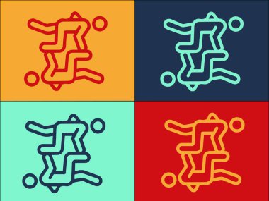 Greko Roma Güreş Savaş Logosu Şablonu, Roma 'nın Basit Düz Simgesi, Dövüş, Greco