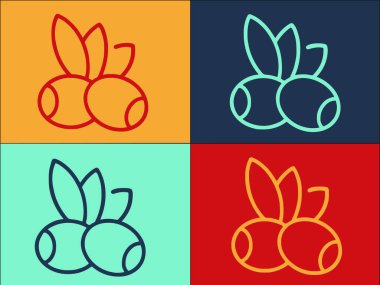 Yunan Zeytin Logosu Şablonu, Zeytin, Yunanca, Malzeme Basit Düz Simgesi