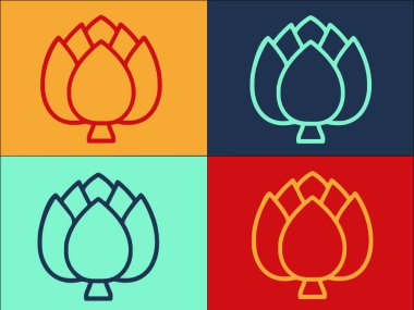 Market Enginar Logo Şablonu, Enginarın Basit Düz Simgesi, Sağlıklı, Bakkal