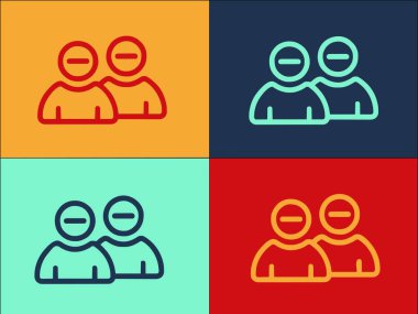 Grup Kara Liste Logo Şablonu, Kara Liste Basit Düz Simgesi, yasaklama, vektör