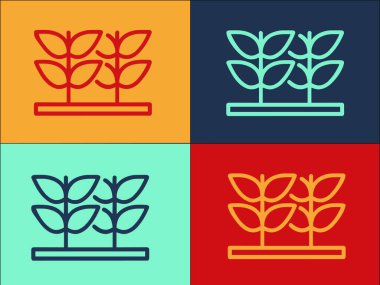 Bitki Yetiştirme Logo Şablonu, Bitkinin, tohumun, filizin Basit Düz Simgesi