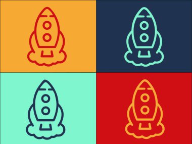 Büyüme Roket Logosu Şablonu, Basit Düz Büyüme Simgesi, Roket, Konsept