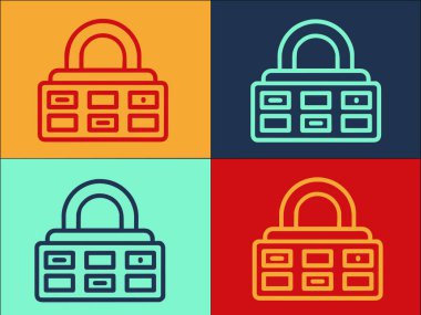 Güvenlik Şifreleme Logosu Şablonu, Basit Düz Güvenlik Simgesi, Şifreleme, Kilitle