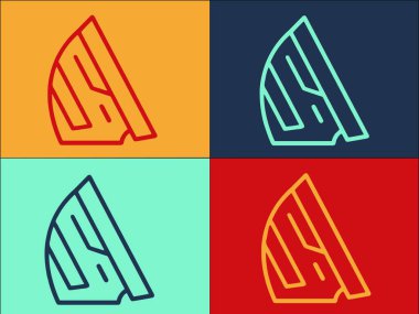 Tuhafiye Kumaş Logo Şablonu, Kumaşın Basit Düz Simgesi, Tuhafiyelik, Tekstil