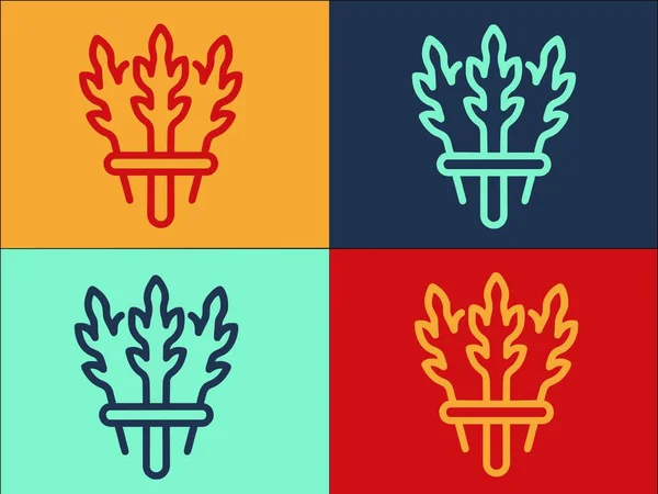 Frischer Spargel Logo Vorlage Einfache Flache Ikone Von Frisch Gesund — Stockvektor