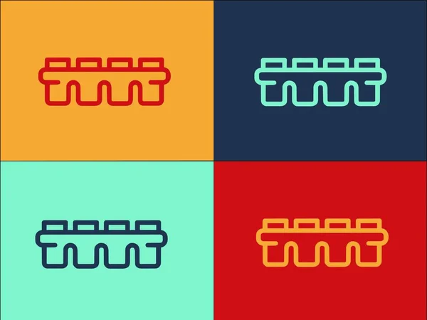 Frost Ice Tray Logo Template Ícone Liso Simples Geada Cubo —  Vetores de Stock