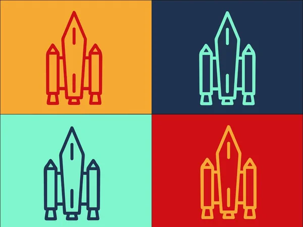 Шаблон Будущего Простая Плоская Икона Ракеты Будущее Космос — стоковый вектор