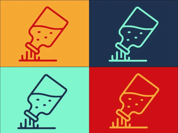 Γυάλινο Μπουκάλι Αιθέριο Έλαιο Λογότυπο Πρότυπο Απλό Επίπεδο Εικονίδιο Από — Διανυσματικό Αρχείο