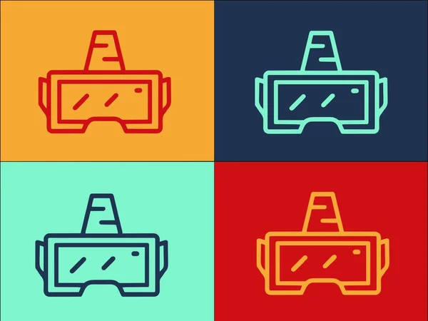 Goggles Simulation Simply Flat Icon Digital Technology — стоковый вектор