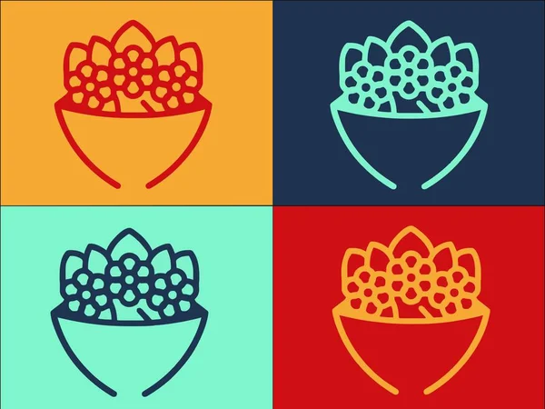 Pozdrav Květinová Kytice Logo Šablona Jednoduchá Plochá Ikona Květiny Kytice — Stockový vektor