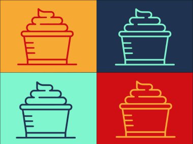 Saç Boyası Logo Şablonu, Basit Düz Güzellik Simgesi, Boya, Saç Tarzı