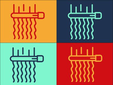 Saç Kadını Logo Şablonu, Basit Düz Kadın Simgesi, Kız, Saç