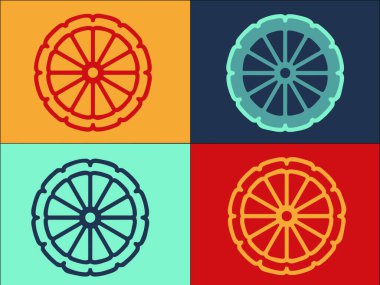 Yarı Bergamot Logo Şablonu, yarı düz ikon, organik, sağlıklı