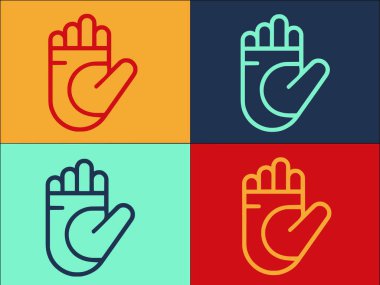 El Bandajı Logosu Şablonu, Basit Düz El Simgesi, bandaj, yaralanma
