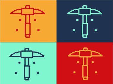 El Seçimi Baltası Logo Şablonu, izole edilmiş, seç, araç