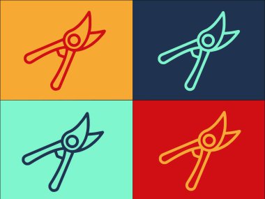 El Pruners Logo Şablonu, Basit Düz Bahçe Simgesi, bahçe, el