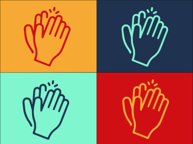 El çırpması Ses Logosu Şablonu, Pictogram 'ın Basit Düz Simgesi, parmak, ses