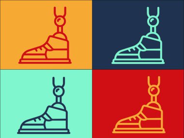 Engelli Ayak Logosu Şablonu, Engellilerin Basit Düz Simgesi, Özürlülük, Ayak