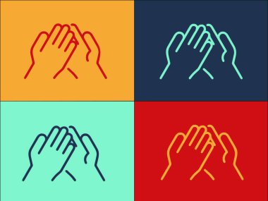 Tokalaşma Güreş Logo Şablonu, Basit Düz Tokalaşma Simgesi, El sıkışma, Güreş