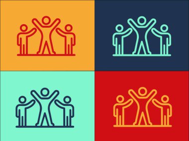 Mutlu Aile Bayramları Logo Şablonu, Basit Düz Aile Simgesi, Eğlence, Anne