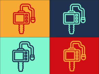 Sağlık Endoskobu Logo Şablonu, Basit Düz Sağlık Simgesi, Tıbbi, Tıp