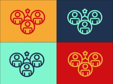 Mürettebata Logo Şablonu, Mürettebatın Basit Düz Simgesi, Yardım, İş