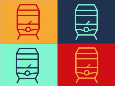 Yüksek Hız Metro Logo Şablonu, Trenin, demiryolunun, metronun Basit Düz Simgesi